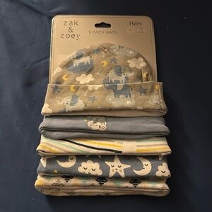 5 FOR $20 Zak & Zoey 5 pack baby boy hats